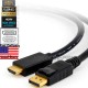 YellowPrice - 6FT Full HD Premium Displayport (DP) on HDMI cable High Speed incl. audio transmission | 1080p | Displayport (plug M) to HDMI (plug A) | certified | Apple and PC